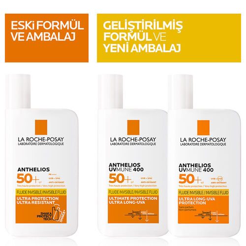 La Roche Posay Anthelios UVmune400 Invisible Fluid Tüm Cilt Tipleri İçin SPF50+ Yüz Güneş Kremi 50 ml - La Roche Posay (1)