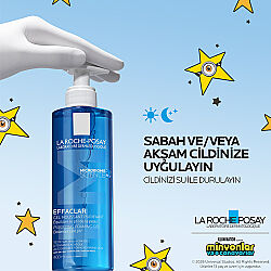 La Roche Posay Effaclar Jel Yağlı Ve Akneye Eğilimli Ciltler için Yüz Temizleme Jeli 400 ml - 6
