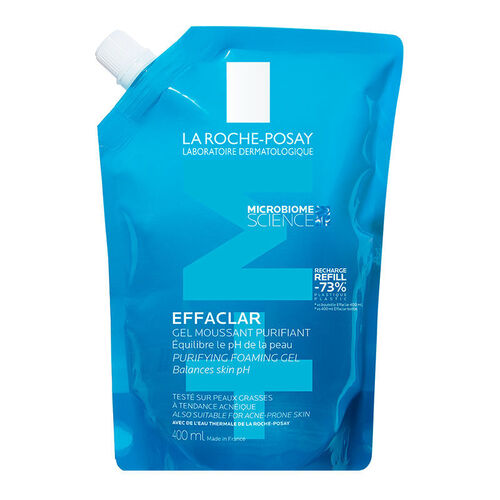 La Roche Posay - La Roche Posay Effaclar Yağlı Ciltler için Temizleme Jeli 400ml - Refill