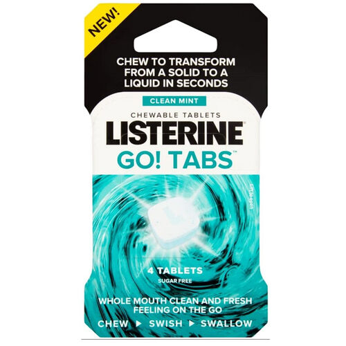 Listerine Go Tabs Clean Mint Çiğneme Tableti 4lü - Listerine