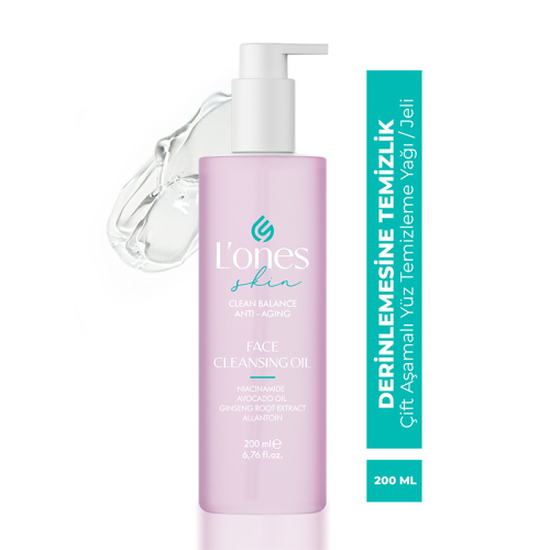 Lones Nemlendirici Aydınlatıcı Çift Aşamalı Yüz Temizleme Yağı ve Jeli 200 ml - Lones (1)