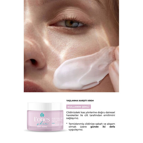 Lones Yaşlanma Karşıtı Aydınlatıcı Nemlendirici Anti- Aging SPF 30 Cream 50 ml - 5