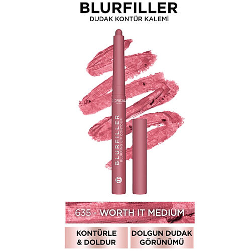 Loreal Paris Blurfiller 635 Worth It Medium Dudak Kontür Kalemi - 3
