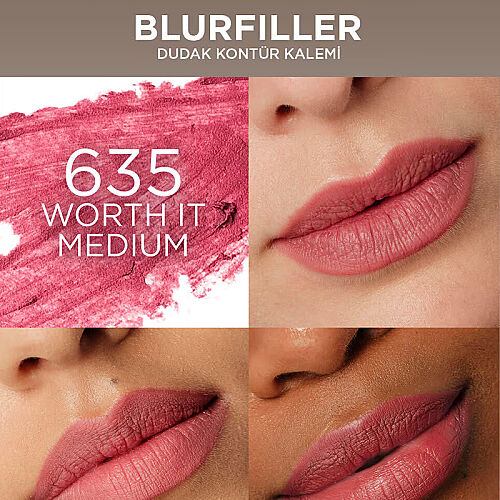 Loreal Paris Blurfiller 635 Worth It Medium Dudak Kontür Kalemi - 4