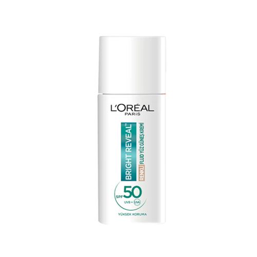 Loreal Paris Bright Reveal Renkli Fluid Güneş Kremi SPF50+ Light 50 ml - 1