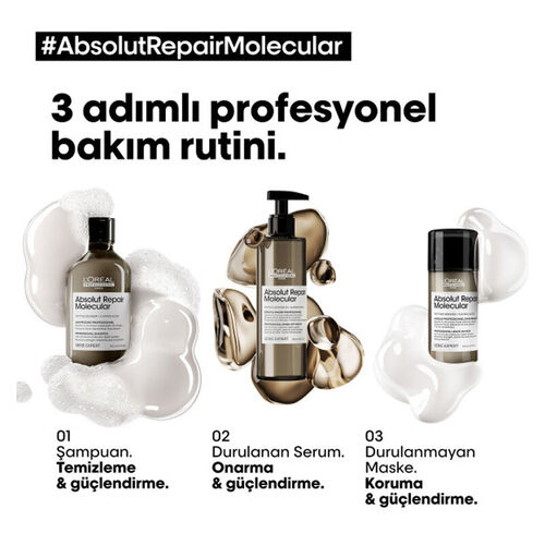 Loreal Professionnel Serie Expert Absolut Repair Molecular Durulanan Serum 250 ml - 3