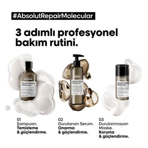 Loreal Professionnel Absolut Repair Molecular Yıpranmış Saçlar İçin Şampuan 500 ml Refill - 2