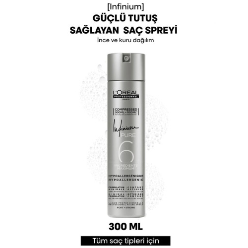 Loreal Professionnel Infinium Güçlü Tutuşlu Saç Spreyi 300 ml - 6 Numara - 2
