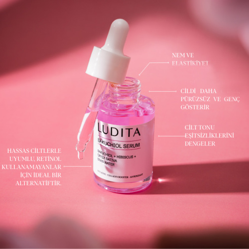 Ludita Yaşlanma Karşıtı Bakuchiol + Hibiscus Serum 30 ml - 3