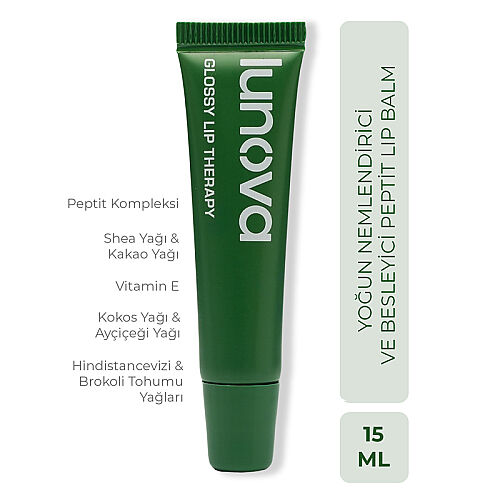 Lunova Glossy Lip Therapy - Peptit Lip Balm 15 ml - Lunova (1)