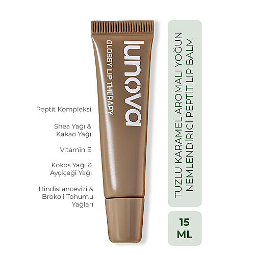 Lunova Tuzlu Karamel Aromalı Peptit Lip Balm 15 ml - Lunova (1)