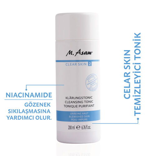 M. Asam CLEAR SKIN Yağlı Ciltler Arındırıcı Provitamin B5 Yüz Toniği 200 ml - M.Asam (1)