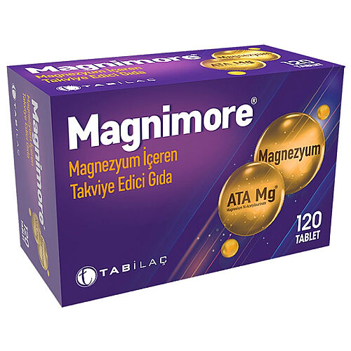 Magnimore Magnezyum İçeren Takviye Edici Gıda 120 Tablet - TAB İlaç Sanayi A.Ş