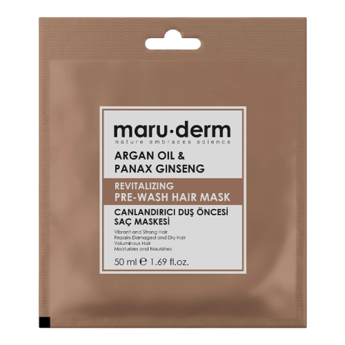 Maruderm Argan Oil and Panax Ginseng Revitalizing Duş Öncesi Saç Maskesi 50 ml - 1