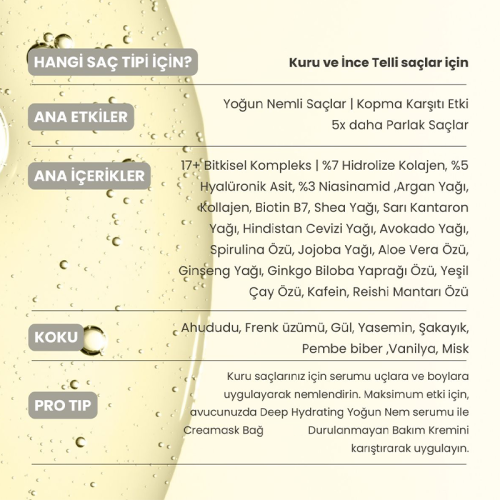 Matsu Deep Hydrating Besleyici ve Nemlendirici Saç Serumu 50 ml - 5