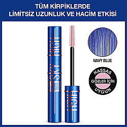 Maybelline New York Lash Sensational Sky High Navy Blue Mavi Maskara - 2
