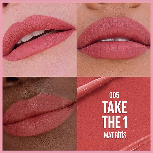 Maybelline New York Serum Etkili Hyalüronik Asit ve Besleyici Yağ İçeren Ruj - 005 Take the 1 - 3
