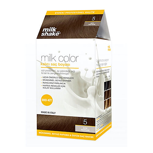 Milk Shake Milk Color Kalıcı Saç Boyası 5 - Açık Kestane - Milk Shake