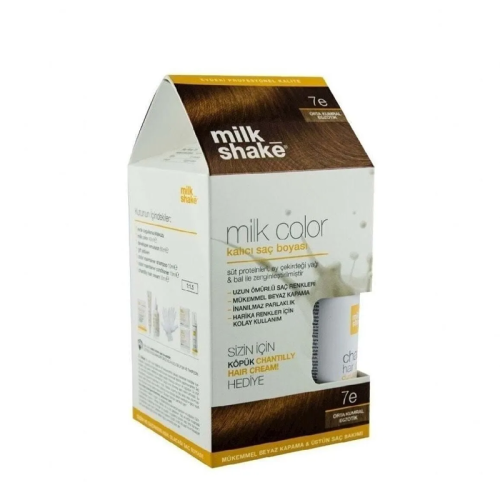 Milk Shake Milk Color Kalıcı Saç Boyası 7 E - Orta Kumral Egzotik - KÖPÜK HEDİYE - 1