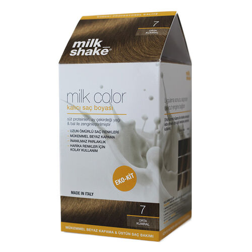 Milk Shake Milk Color Kalıcı Saç Boyası 7 - Orta Kumral - EKO KİT - 1