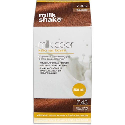 Milk Shake Milk Color Kalıcı Saç Boyası Orta Kumral Bakır Dore - Milk Shake