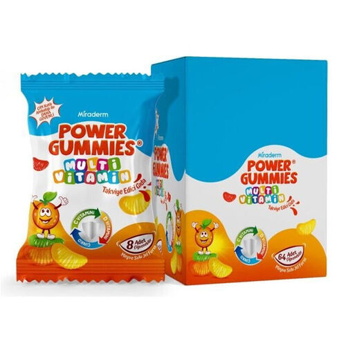 Miraderm Power Gummies Multi Vitamin Takviye Edici Gıda 64 Adet - Miraderm