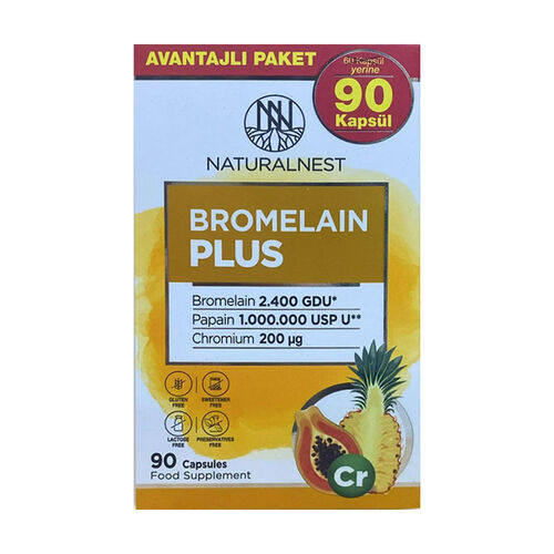 Naturalnest Bromelain Plus 90 Kapsül - Naturalnest