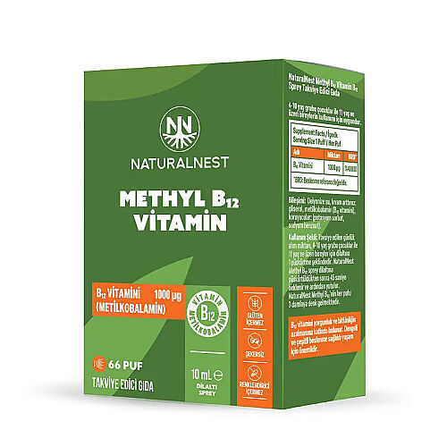 Naturalnest Methyl B12 Vitamin Takviye Edici Gıda 10 ml - Naturalnest