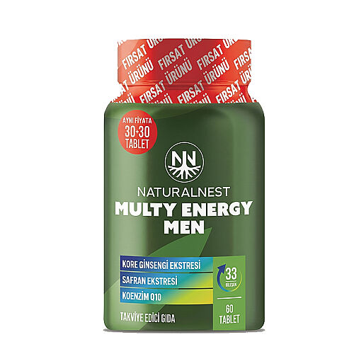 Naturalnest Multy Energy Men Takviye Edici Gıda 60 Tablet - Naturalnest