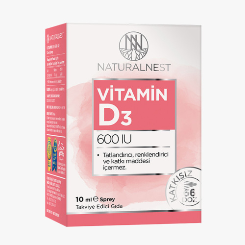 Naturalnest Vitamin D3 600 IU Sprey 10 ml - Naturalnest