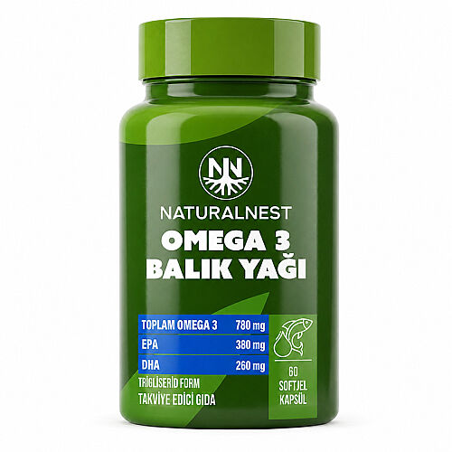 Naturalnest Omega 3 Balık Yağı Takviye Edici Gıda 60 Yumuşak Kapsül - Naturalnest