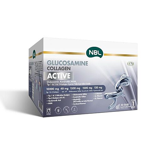 NBL Glucosamine Collagen Active Takviye Edici Gıda 30 Saşe - Portakal - NBL