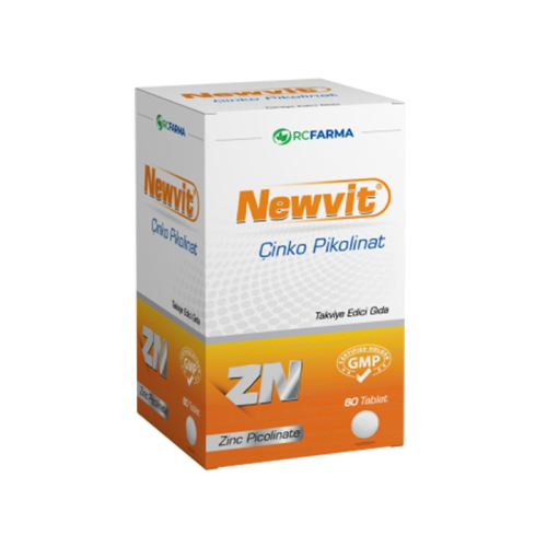 Newvi̇t Çi̇nko Pi̇koli̇nat İçeren Takviye Edici Gıda 15 mg 60 Tablet - RC Farma