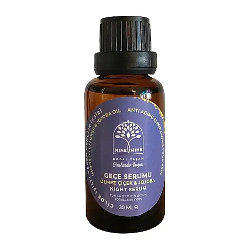 Nine Mine Ölmez Çiçek Jojoba Gece Serumu 30 ml - Nine Mine