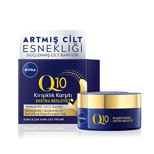 Nivea Q10 Kırışıklık Karşıtı Ekstra Besleyici Gece Bakım Kremi 50 ml - 1