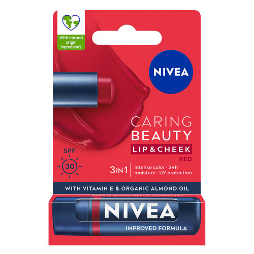 Nivea SPF30 Kırmızı Renkli Güneş Koruyucu Dudak Bakım Kremi 4.8 gr - 1