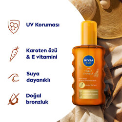 Nivea Sun Karoten Özlü Yoğun Bronzlaştırıcı Güneş Yağ Sprey 200 ml - 2
