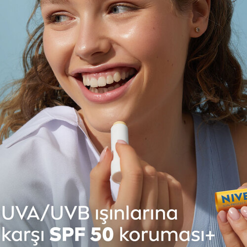 Nivea Sun SPF50 Yüksek Güneş Koruyucu Dudak Bakım Kremi 4.8 gr - 5