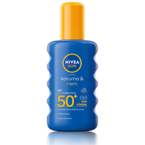 Nivea Sun SPF50 Yüksek Güneş Koruyucu ve Nemlendirici Vücut Spreyi 200 ml - 1