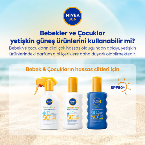 Nivea Sun SPF50 Yüksek Güneş Koruyucu ve Nemlendirici Vücut Spreyi 200 ml - 6