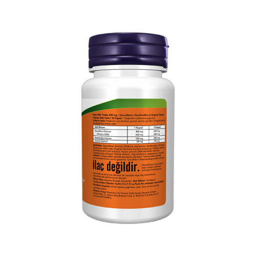 Now Milk Thistle Extract 300 mg Silymarin (240 mg) With Artichoke Dandelion 50 Kapsül - Now (1)
