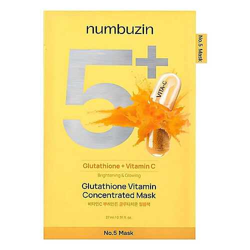 Numbuzin No-5+ Glutathione Vitamin Concentrated Mask 1 Adet - Numbuzin