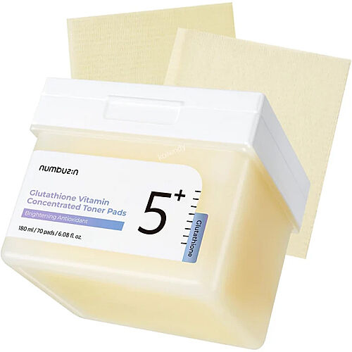Numbuzin No-5+ Glutathione Vitamin Concentrated Toner Pads 180 ml - Numbuzin (1)