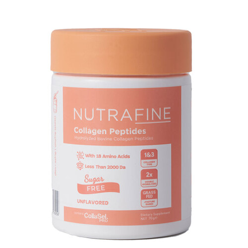 Nutrafine Bovine Collagen Doğal %100 Çifte Hidrolize Tip 1 ve Tip 3 İçeren Kolajen 70 gr - 7 Günlük - Nutrafine