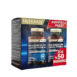 Nutraxin Magnezyum Takviye Edici Gıda 60+60 Tablet - 2.si %50 indiirmli - 2