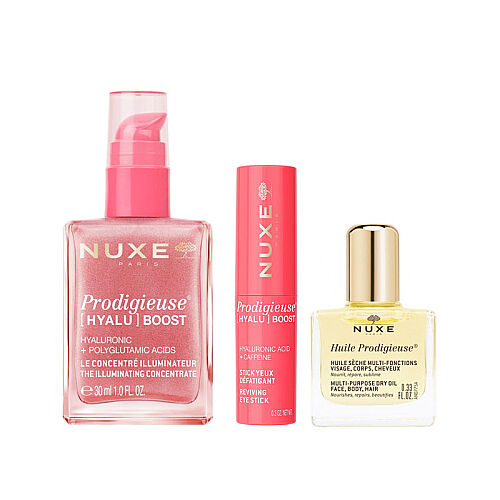 Nuxe Prodigieuse Hyalu Boost Bakım Seti Mini Kuru Yağ HEDİYELİ - Nuxe