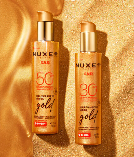 Nuxe Sun - Altın Işıltılı Bronzlaştırıcı Güneş Koruyucu Yağ SPF50 150 ml - 3