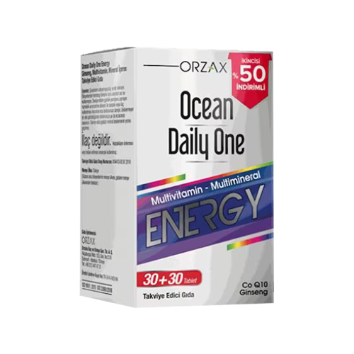 Ocean Daily One Energy 1+1 Multivitamin ve Multimineral İçeren Takviye Edici Gıda (30+30) Tablet - İkincisi %50 İndirimli - 1