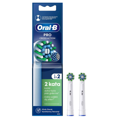 Oral-B Pro Cross Action X-Filament Şarjlı Diş Fırçası Yedek Başlığı 2 Adet - 1