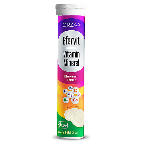 Orzax Efervit Multivitamin ve Mineral 20 Tablet - 1